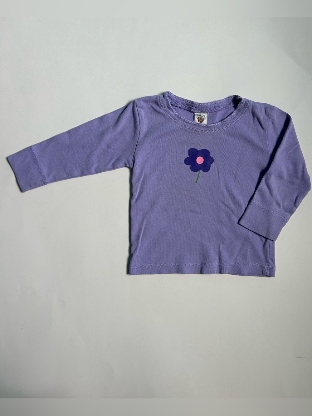 Vintage Purple Flower Long-Sleeve